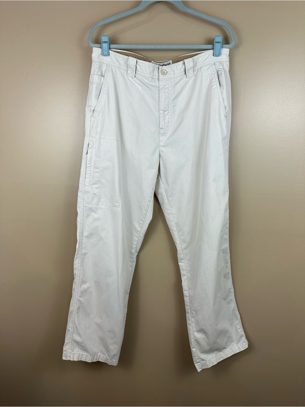 Weatherproof Mens Utility Pants 34x32 Stone Cotton Nylon SCWP181 Gorpcore